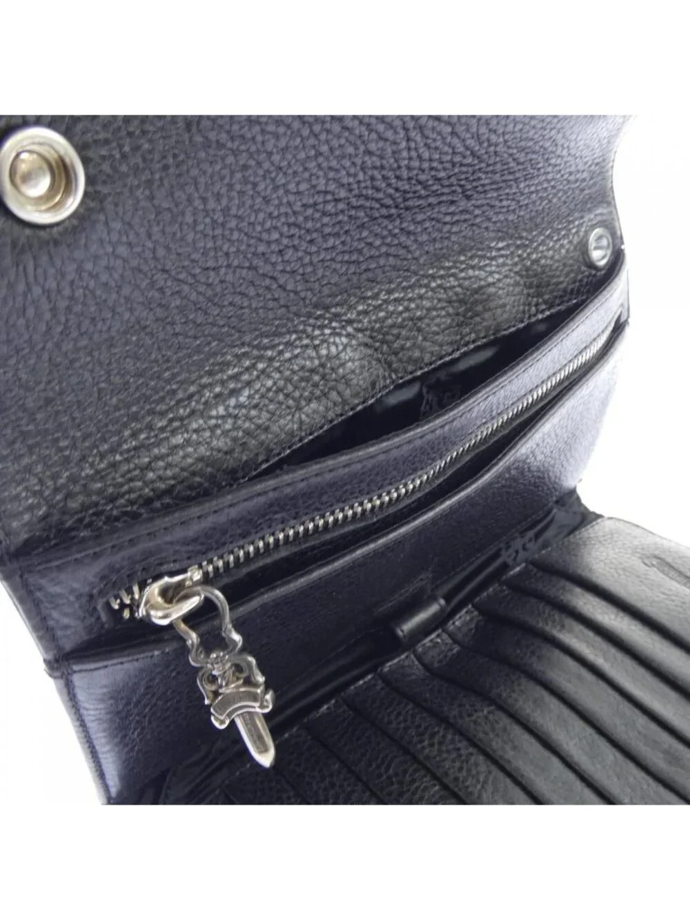 Chrome Hearts Wave Cross Btn Button 304 Wallet